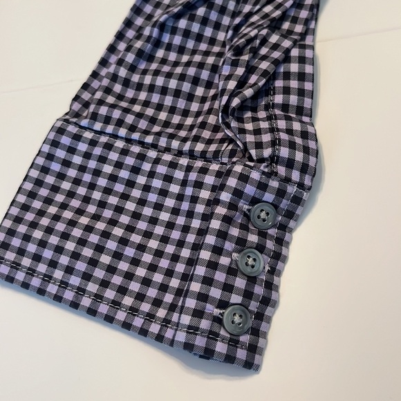 NWOT tyler böe Chatham Check Teri Top Lavender Size M - Picture 10 of 14